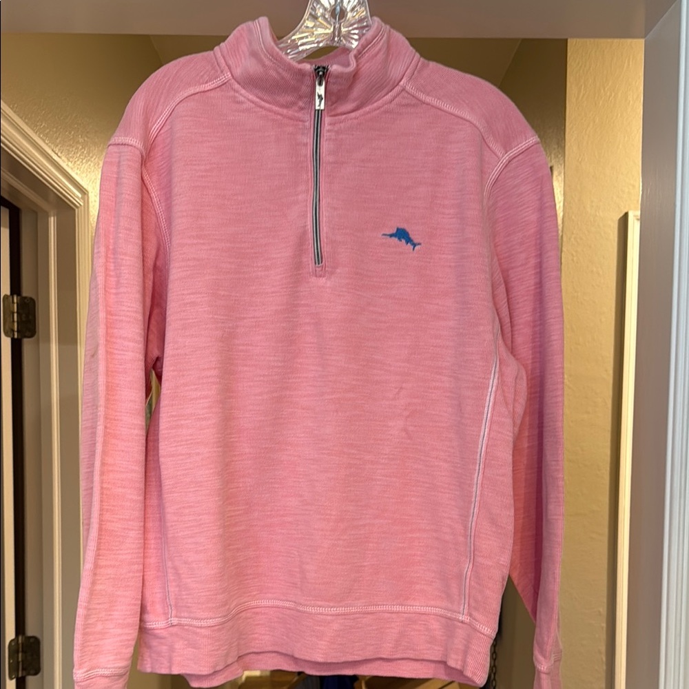 Tommy Bahama Pink Quarter-Zip Pullover